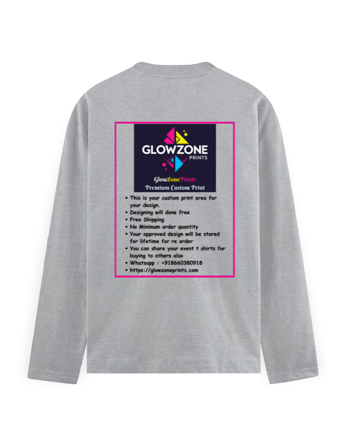 Men's Full Sleeve T-Shirt | MF31 (Custom Print) GlowZonePrints