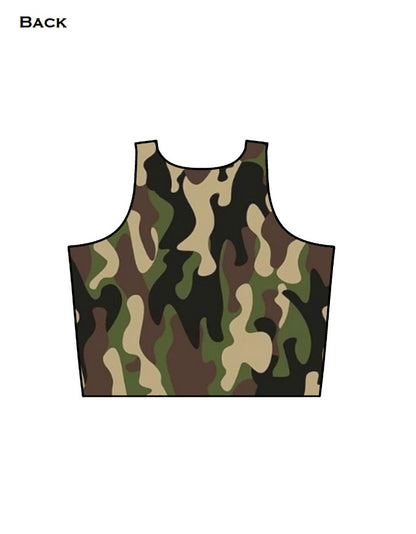 Camouflage AOP Crop Tank Tee GlowZonePrints