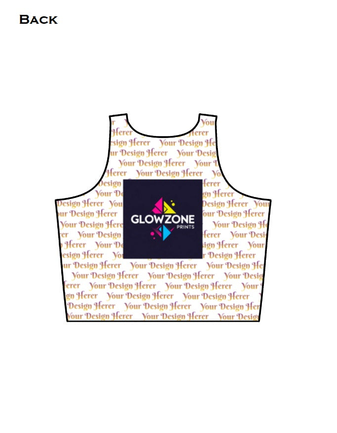Custom AOP (All Over Print) Crop Tank GlowZonePrints