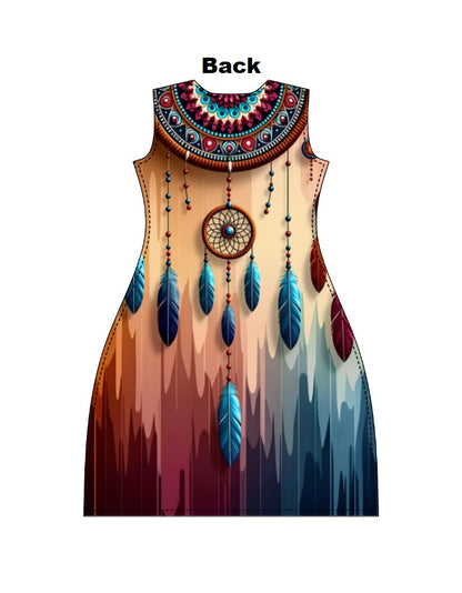 Women's AOP A-Line Dress – Dreamcatcher Bohemian Pattern