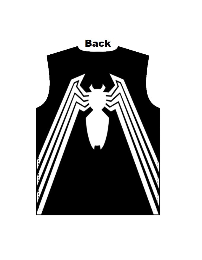 Men's AOP Full Sleeve T-Shirt – Monochrome Spider Emblem Graphic