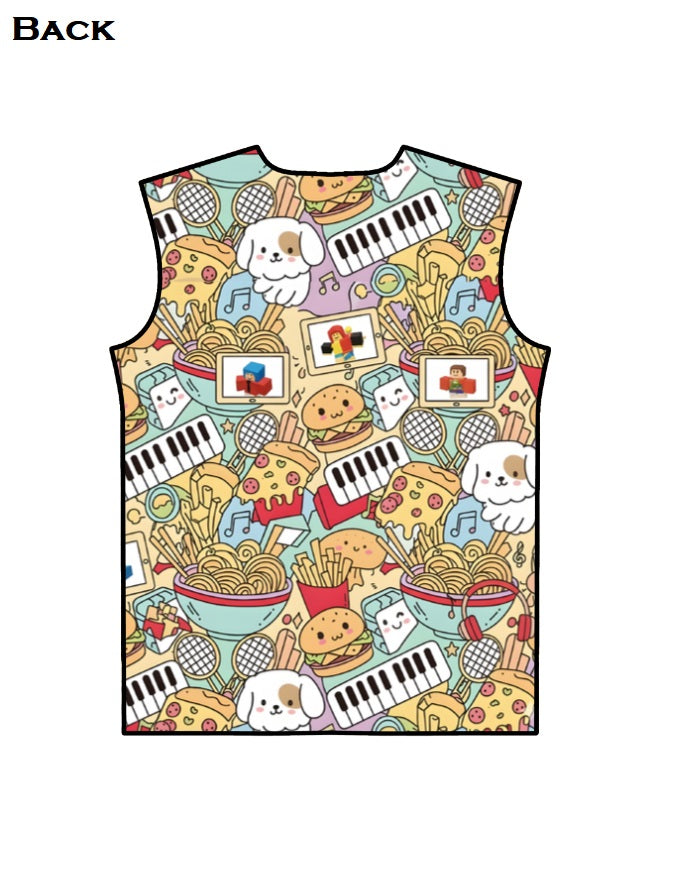 Abstract Food Music AOP(All Over Print) T-Shirt GlowZonePrints