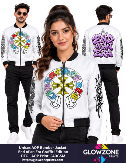 Unisex AOP Bomber Jacket GlowZonePrints
