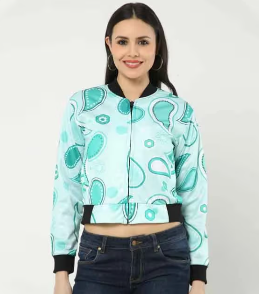Custom Women's AOP Bomber Jacket GlowZonePrints