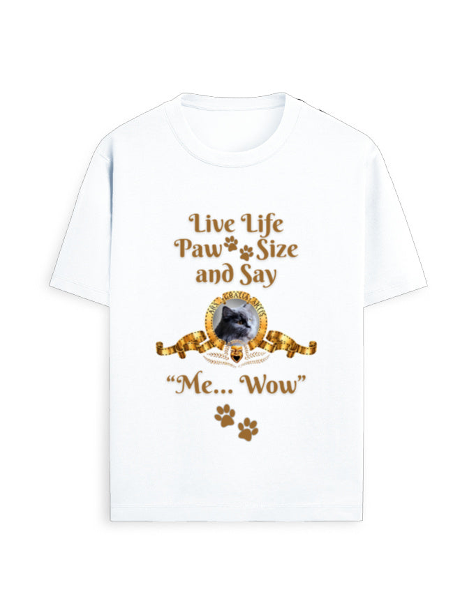 Cat Paw Unisex Standard Crew T-Shirt | CT02 White GlowZonePrints