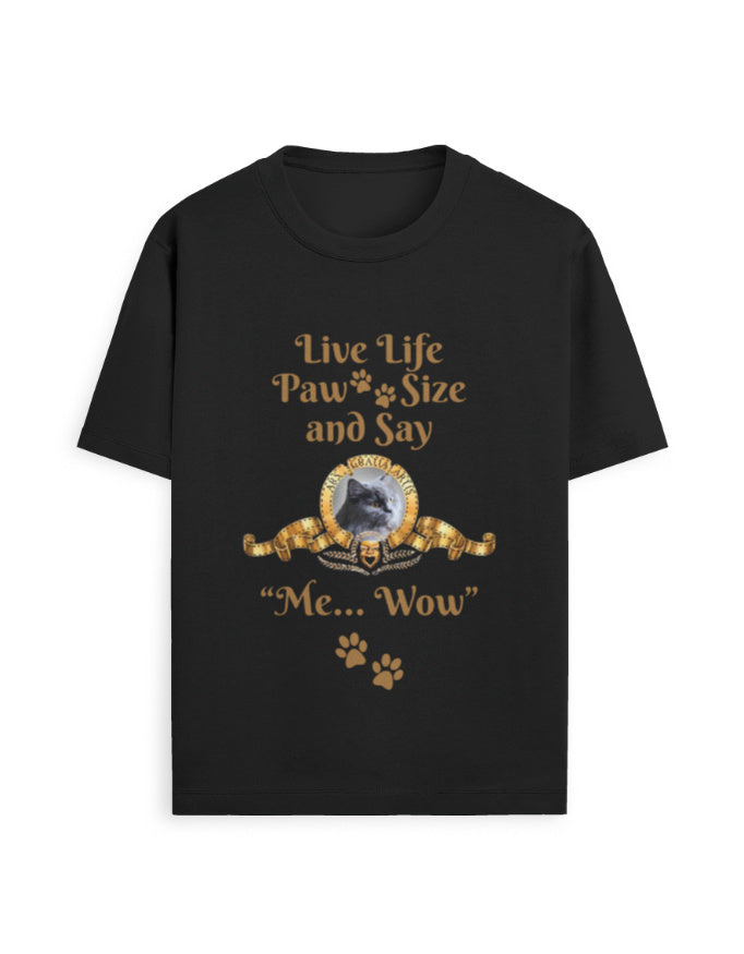 Cat Paw Unisex Standard Crew T-Shirt | CT02 Black GlowZonePrints