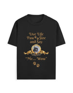 Cat Paw Unisex Standard Crew T-Shirt | CT02 Black GlowZonePrints