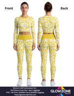 Women's AOP Activewear Set – (Full Sleeve Crop Top + Gym Leggings)
