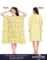 Women's AOP Kaftan – Golden Floral Mandala GlowZonePrints
