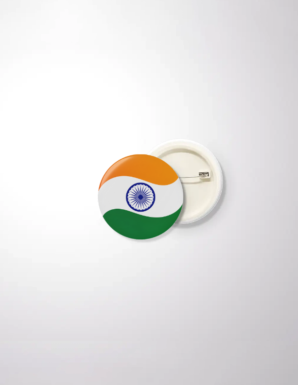 Patriotic Badge – Indian Flag / Jai Hind Variant
