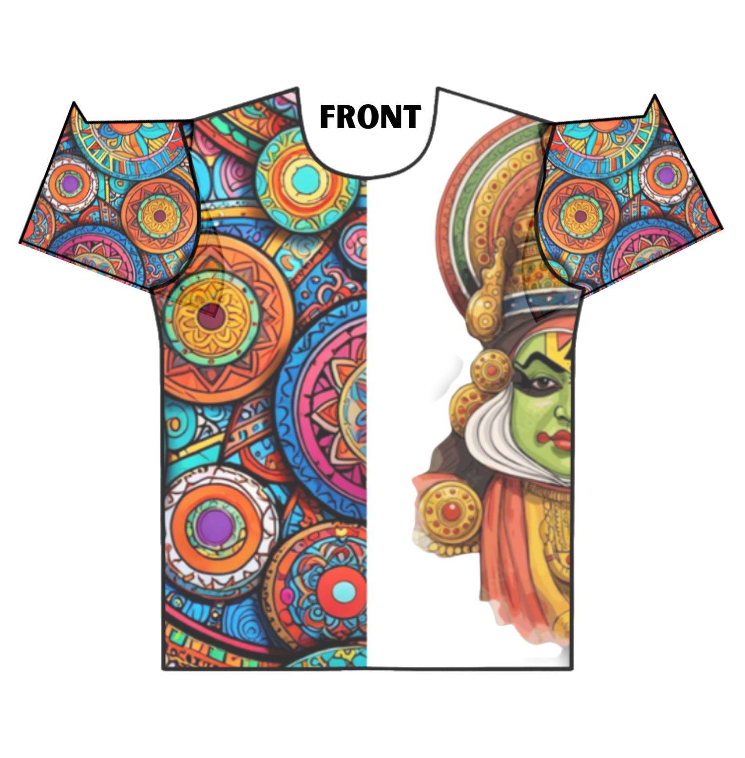 Yakshagana Unisex AOP T-Shirt White GlowZonePrints