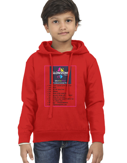 Kids Hoodie | UH24 (Custom Print) Red GlowZonePrints