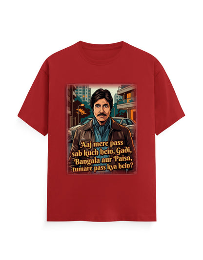 Unisex Classic Crew T-Shirt - Dewaar 1975 Red GlowZonePrints