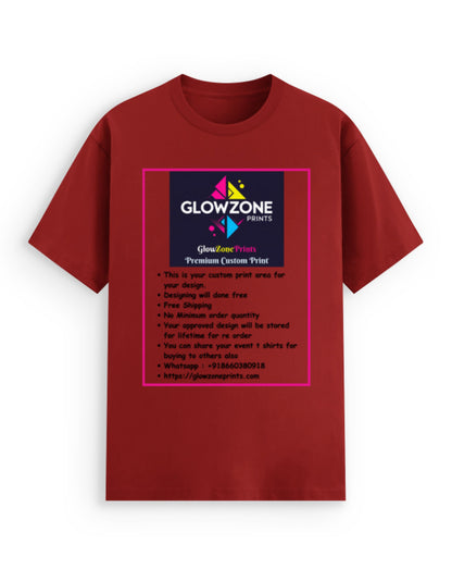 Unisex Stretch T-shirt | UC48 (Custom Print) Red GlowZonePrints