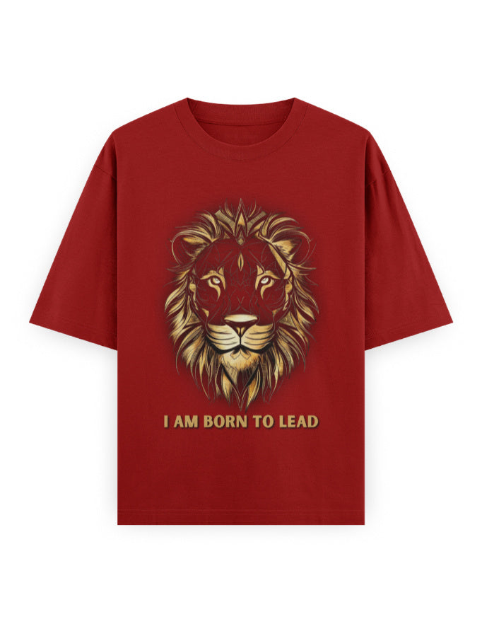 Unisex Oversized Classic T-Shirt Lion | UC22 Red GlowZonePrints