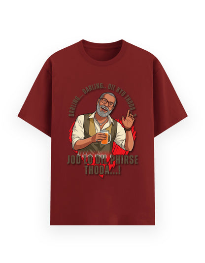 Unisex Basic T-Shirt – Darling Darling Dil Kyu Thoda.? Red GlowZonePrints