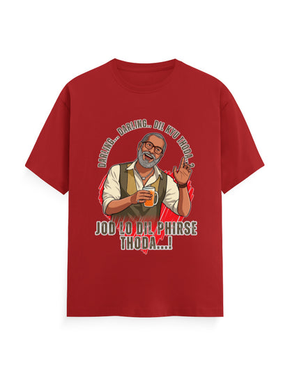 Unisex Classic Crew T-Shirt – Darling Darling Dil Kyu Thoda.? Red GlowZonePrints