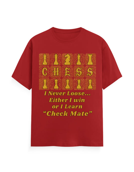 Unisex Classic Crew T-Shirt – Chess (Gold Edition) Red GlowZonePrints