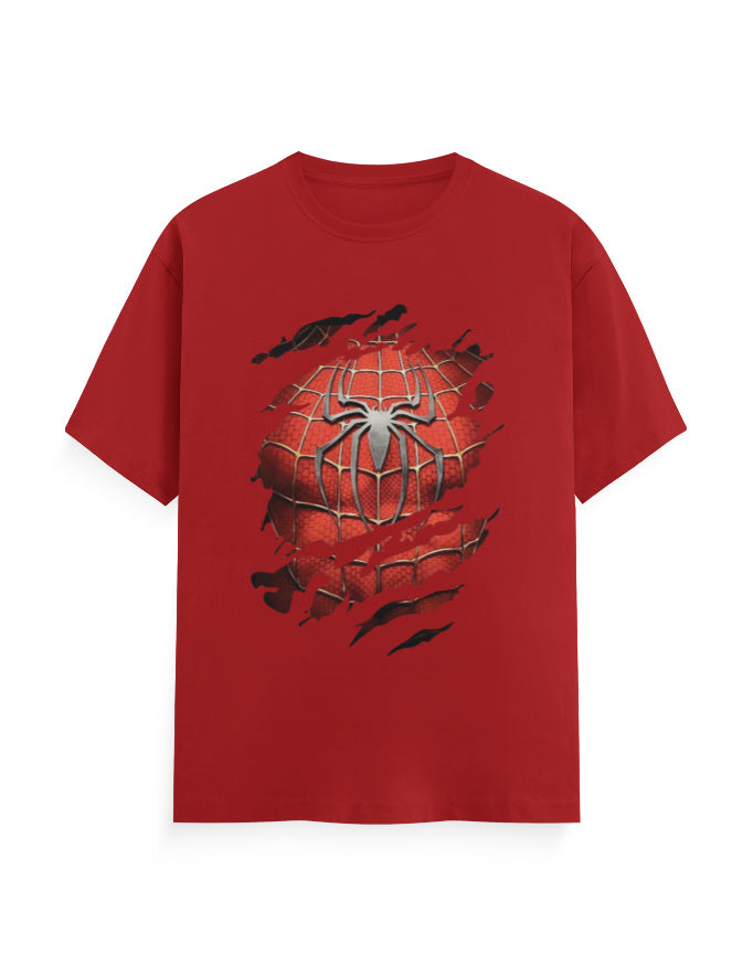Spiderman Unisex T-Shirt Red GlowZonePrints