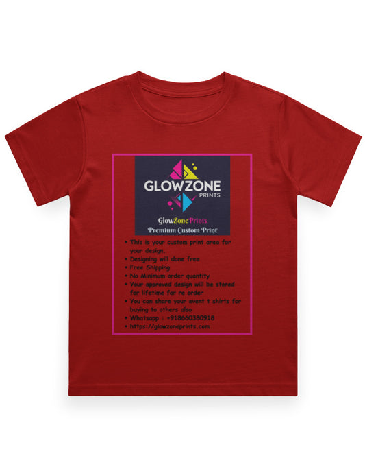 Boy's Crew Neck T-Shirt | UC21 (Custom Print)-1 Red GlowZonePrints