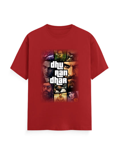 Unisex Crew T-Shirt – Dhurandhar(C) Red GlowZonePrints