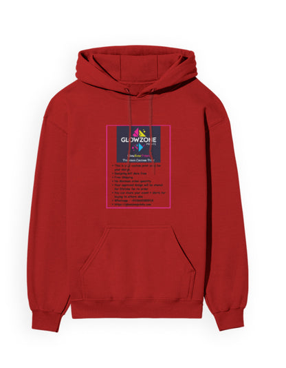 Unisex Hoodie | UH24 (Custom Print) Red GlowZonePrints