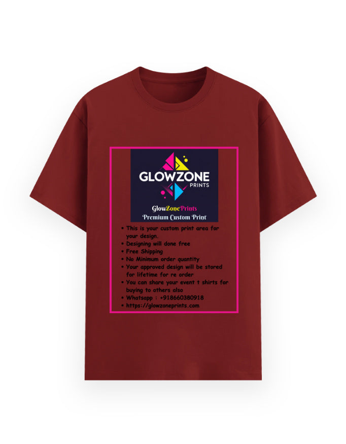 Unisex Basic T-Shirt | UB73 (Custom Print) Red GlowZonePrints