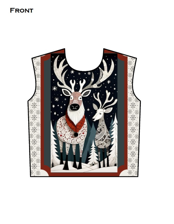 Reindeer AOP Kids Sweatshirt GlowZonePrints