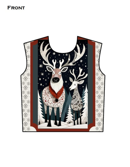 Reindeer AOP Kids Sweatshirt GlowZonePrints