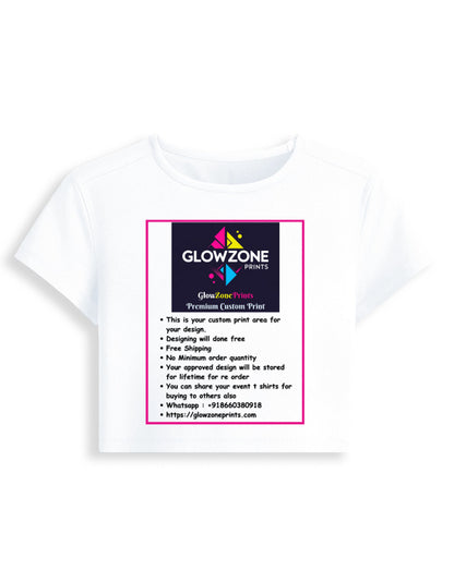 Female Premium Baby Tee | FT47 (Custom Print) White GlowZonePrints