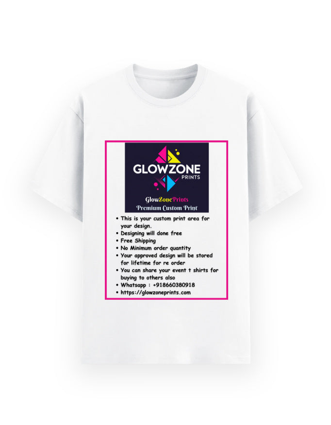 Unisex Basic T-Shirt | UB73 (Custom Print) White GlowZonePrints