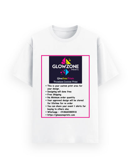Unisex Basic T-Shirt | UB73 (Custom Print) White GlowZonePrints