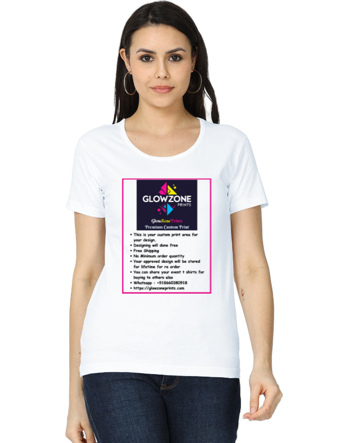 Women's Classic T-Shirt | (Custom Print) -2 White GlowZonePrints