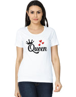 Women's Classic T-Shirt - Queen - Embroidery Edition White GlowZonePrints