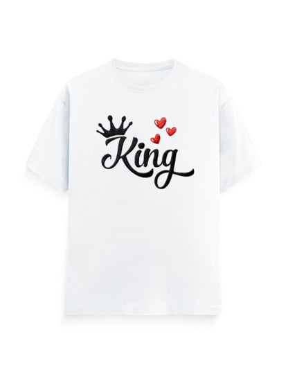 Unisex Classic Crew T-Shirt - King - Embroidery White GlowZonePrints