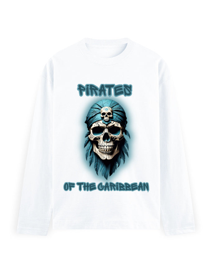 Men's Full Sleeve T-Shirt - Pirates White GlowZonePrints