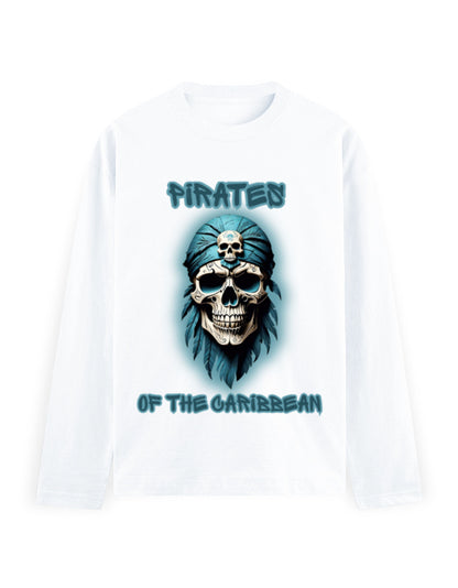 Men's Full Sleeve T-Shirt - Pirates White GlowZonePrints