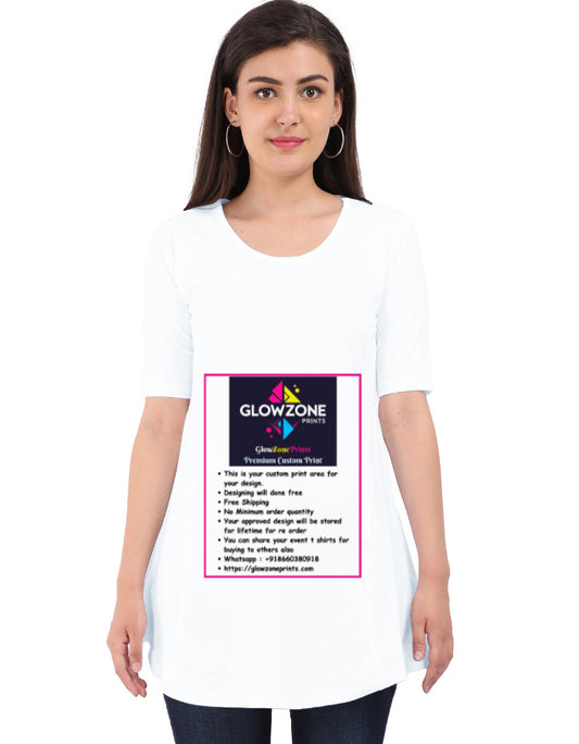 Comfort-Fit Maternity-Friendly Dress | FM44 (Custom Print) White GlowZonePrints