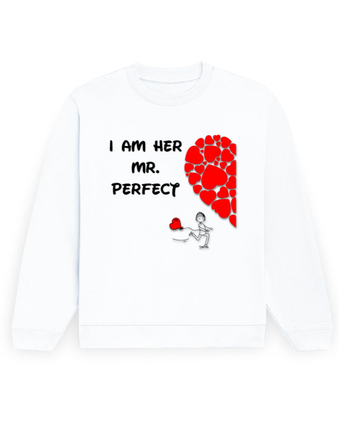 Unisex Sweatshirt - Mr Perfect White GlowZonePrints
