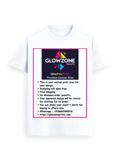 Unisex Supima T-Shirt | UC23 (Custom Print) White GlowZonePrints