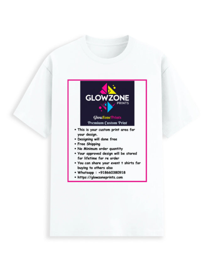 Unisex Stretch T-shirt | UC48 (Custom Print) White GlowZonePrints