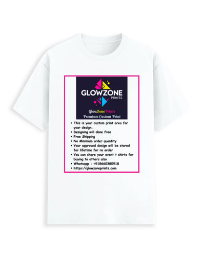 Unisex Stretch T-shirt | UC48 (Custom Print) White GlowZonePrints