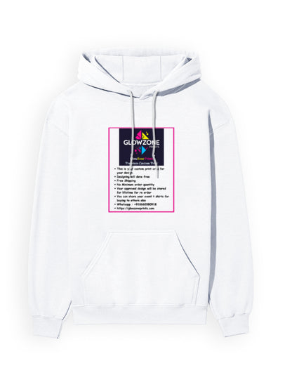 Unisex Hoodie | UH24 (Custom Print) White GlowZonePrints
