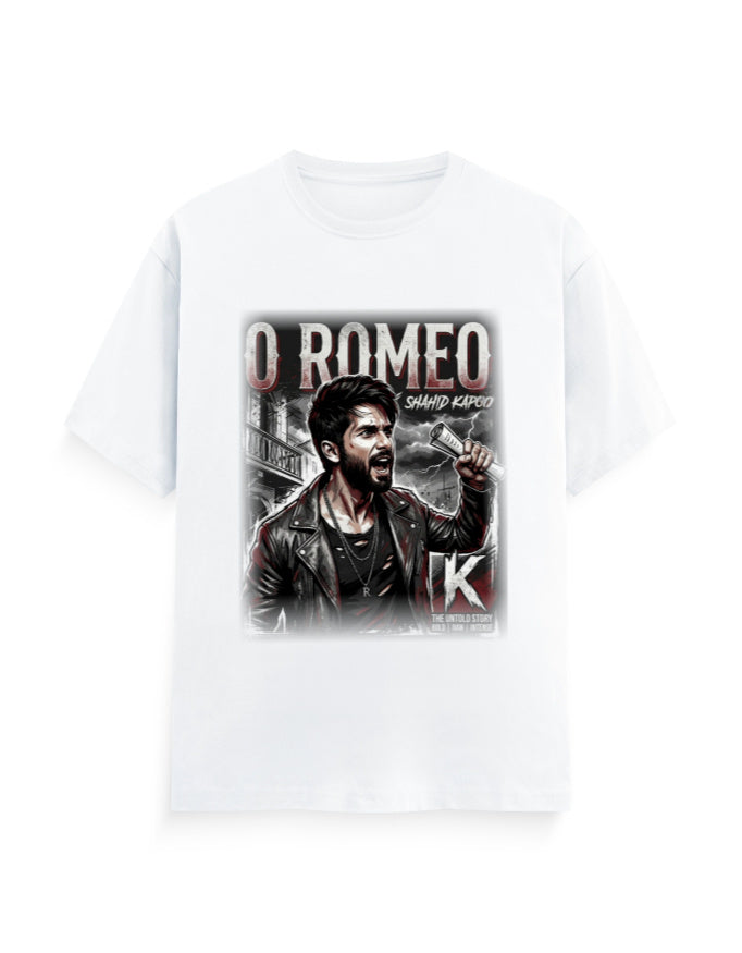 Unisex Classic Crew T-Shirt - O Romeo-Retro White GlowZonePrints