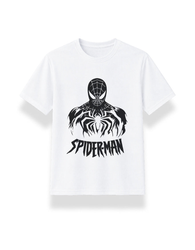Spider Hero Shadow Emblem Jersey T-Shirt White GlowZonePrints