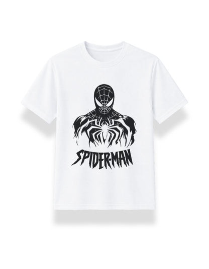 Spider Hero Shadow Emblem Jersey T-Shirt White GlowZonePrints