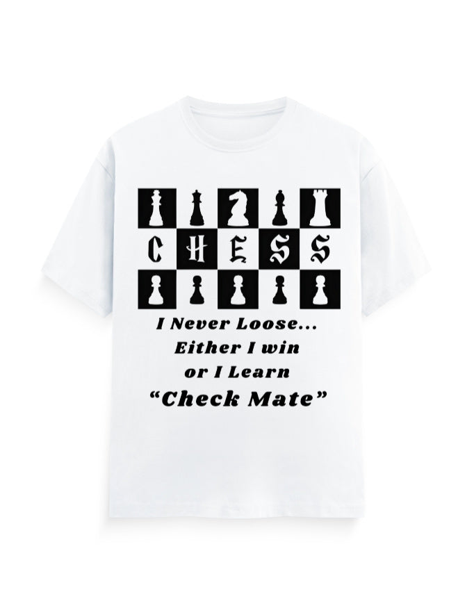 Unisex Classic Crew T-Shirt – Chess (Black Edition) White GlowZonePrints