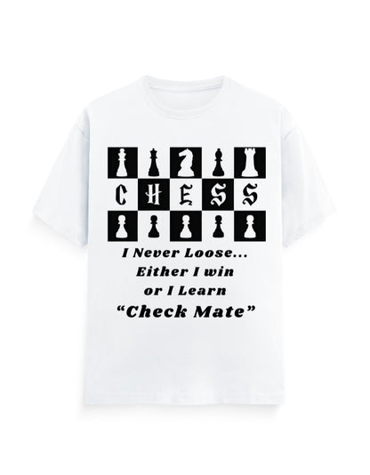Unisex Classic Crew T-Shirt – Chess (Black Edition) White GlowZonePrints