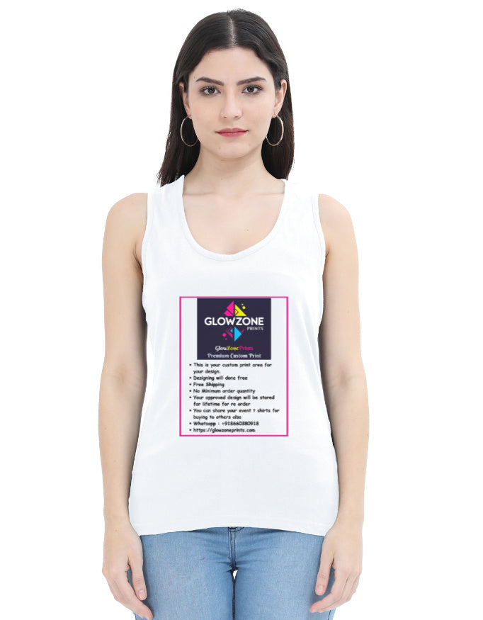 Women's Tank Top | FT37 (Custom Print) White GlowZonePrints