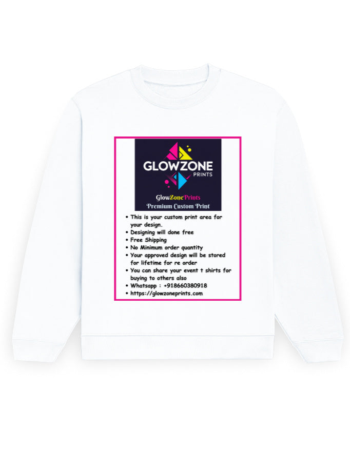 Unisex Sweatshirt | UH26 (Custom Print) White GlowZonePrints